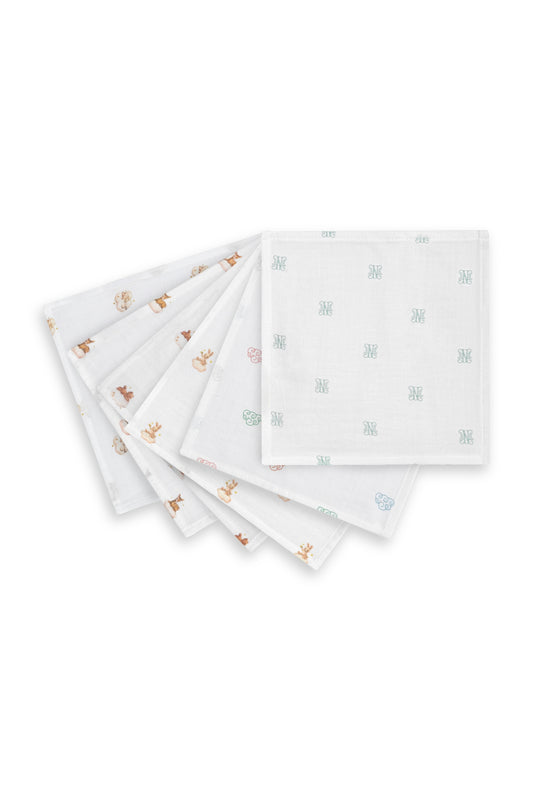 6-piece Muslin Mouth Cloth Set