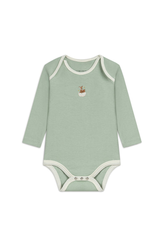 Deer Embroidered Bodysuit