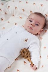 Deer Embroidered Pajama Jumpsuit