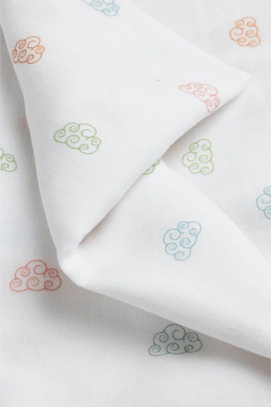 Muslin Cloud Print Blanket