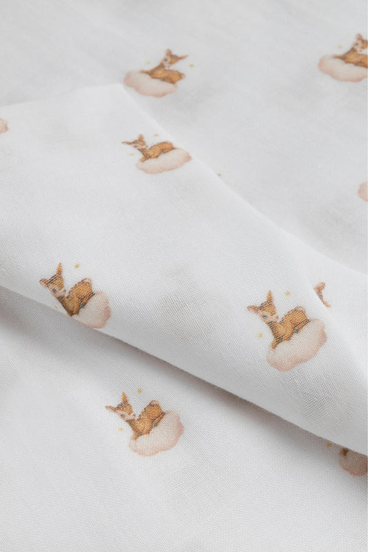 Muslin Deer Print Blanket