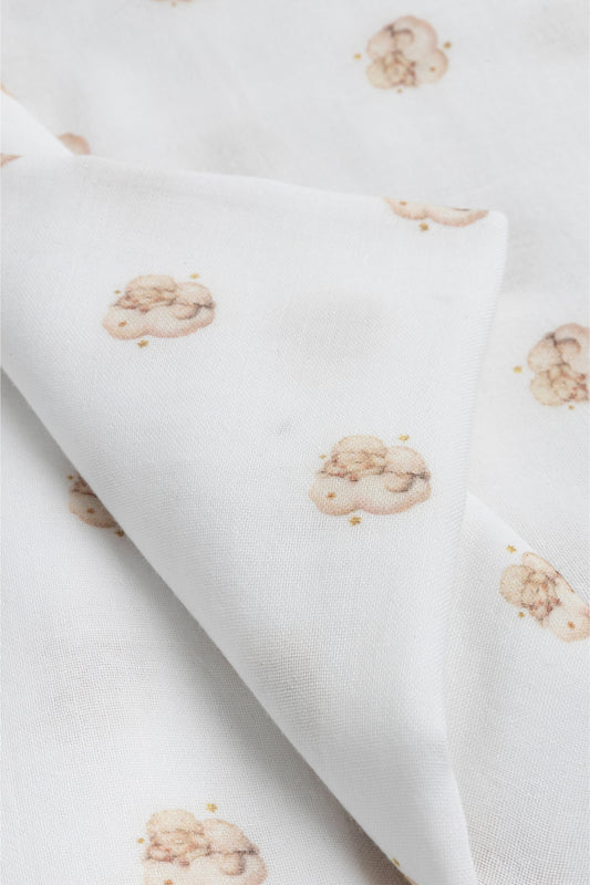 Muslin Sheep Print Blanket