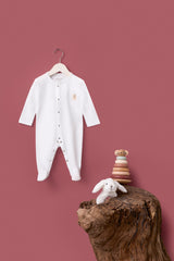 Rabbit Embroidered Pajama Jumpsuit