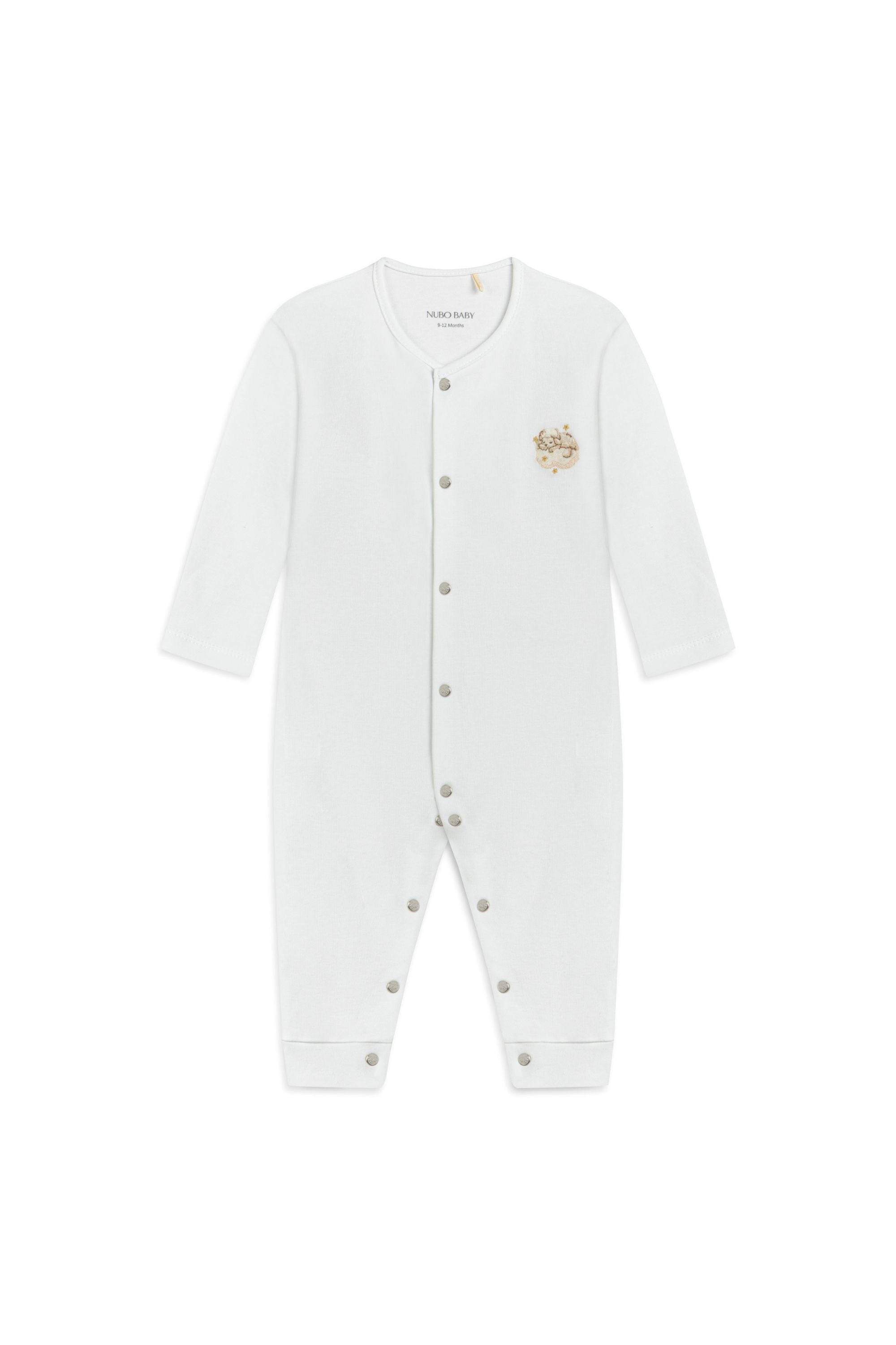 Sheep Embroidered Pajama Jumpsuit